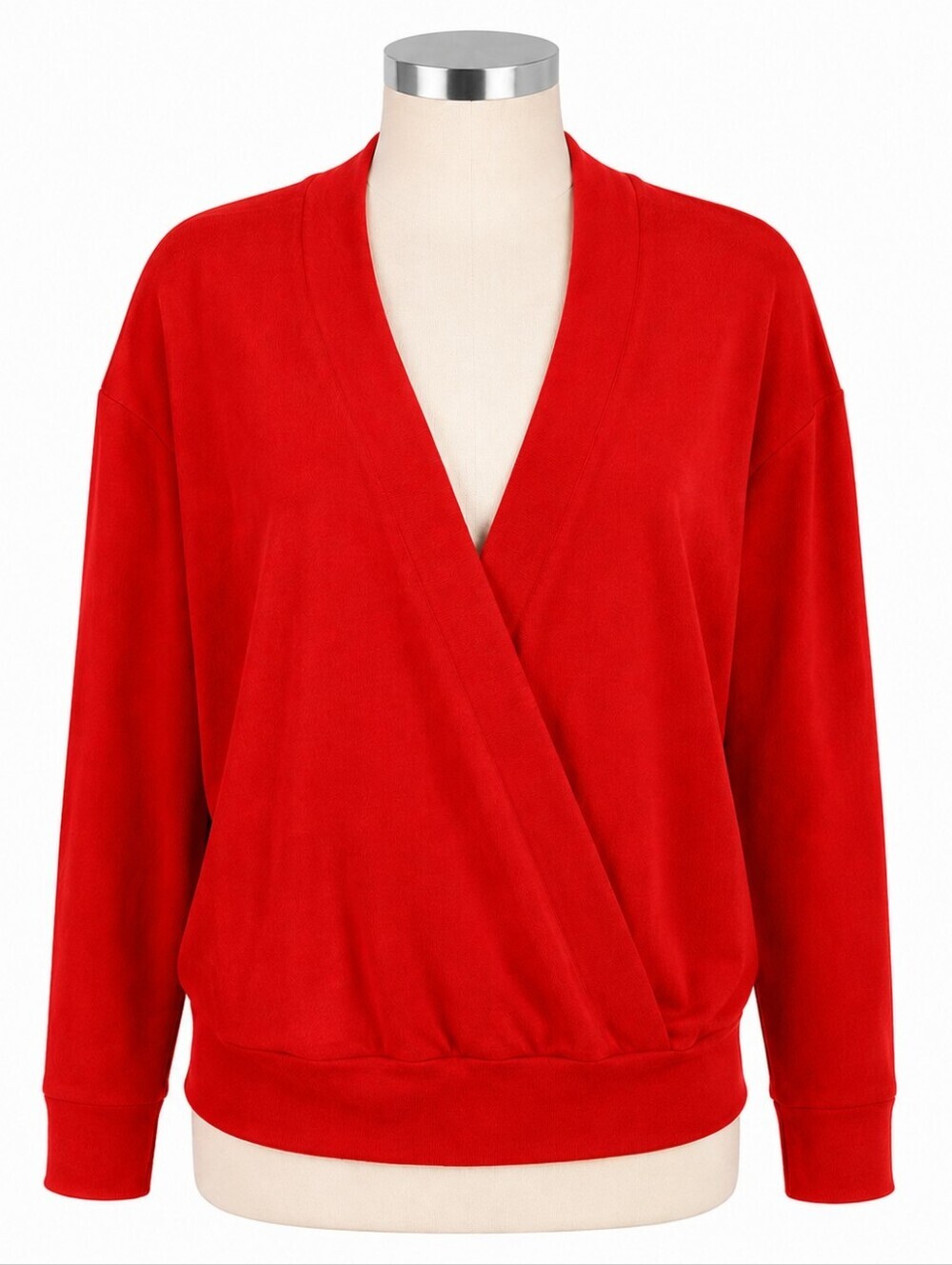 Athleta NWT Red Purana V-Neck Wrap Sweatshirt Cardigan Sz S Tall Cozy Casual